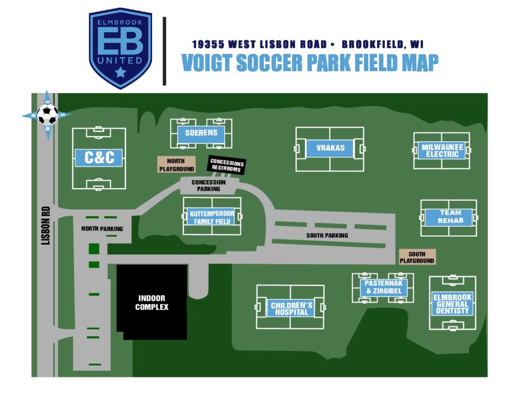 Uihlein Soccer Park Map Game Fields | Practice Locations | Ebu Soccer